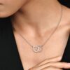 Länkade Cirklar Pandora Logo & Skimmer Halsband - Bild 3