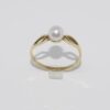 Ring i rödguld 18 k med sötvattens pärla 5,8 mm - Bild 4